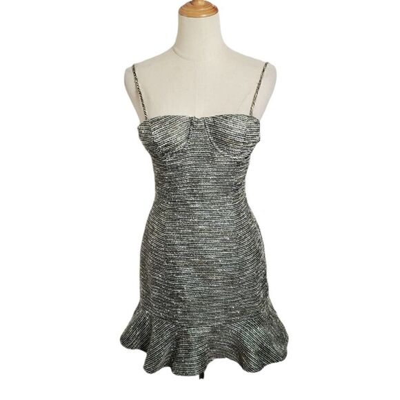 Lovers and Friends Revolve Green and White Bra Top Dress - Picture 2 of 11